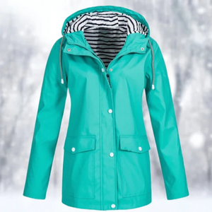 Women's Hooded Utility Button Front Jacket