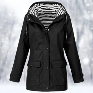Women's Hooded Utility Button Front Jacket