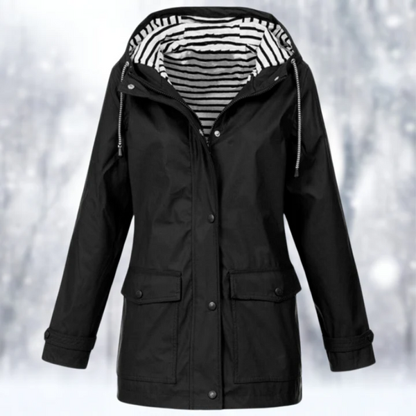 Women's Hooded Utility Button Front Jacket