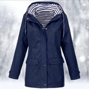 Women's Hooded Utility Button Front Jacket