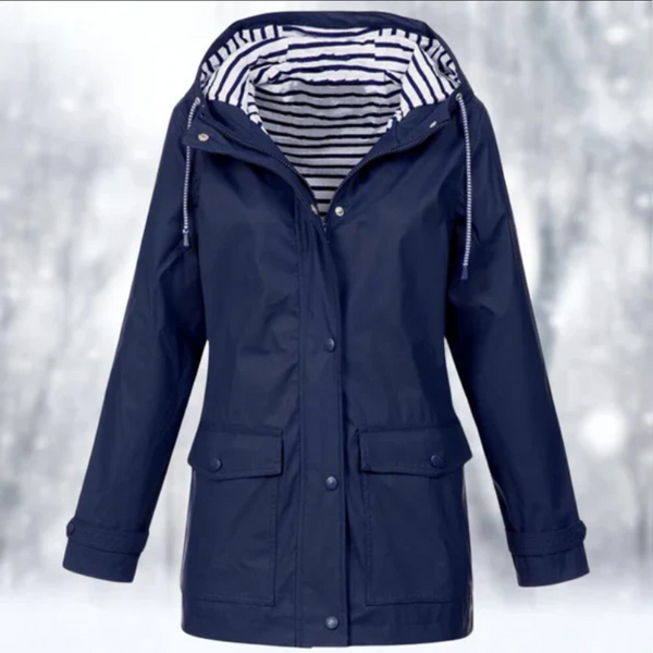 Women's Hooded Utility Button Front Jacket
