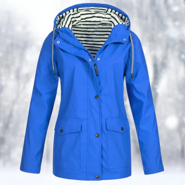 Women's Hooded Utility Button Front Jacket