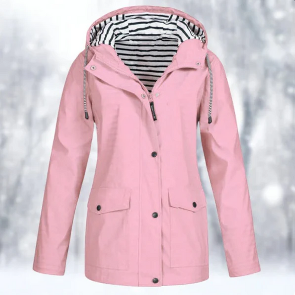 Women's Hooded Utility Button Front Jacket
