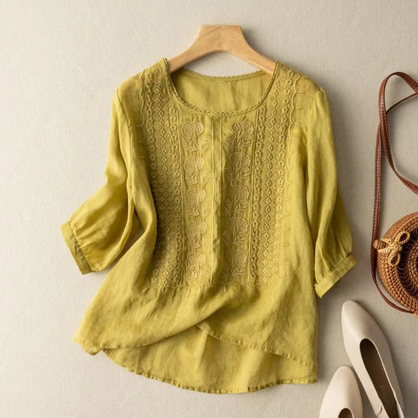 Women's Lightweight Embroidered Summer Blouse