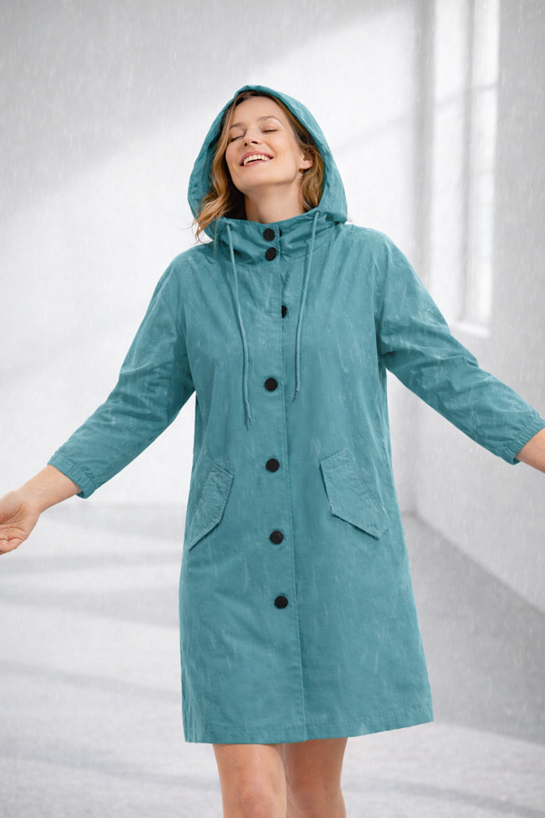 Women's Hooded Mid-Length Jacket