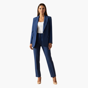 Women's Notched Lapel Tailored Blazer and Pants Set