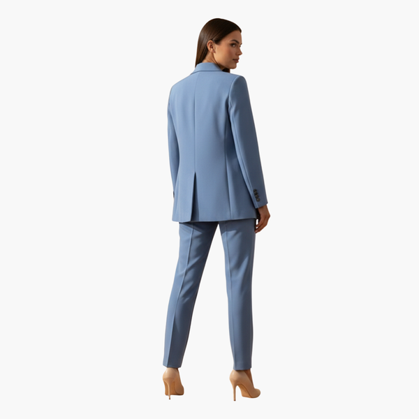 Women's Notched Lapel Tailored Blazer and Pants Set