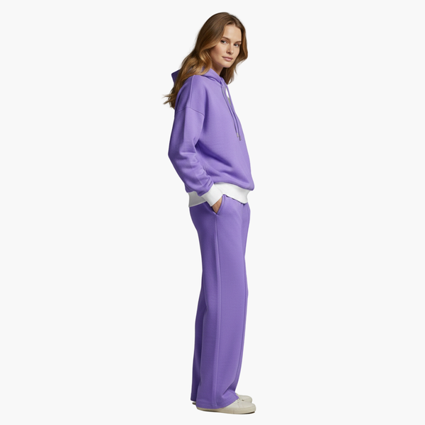 Women's Hoodie Tracksuit Set Wide Leg