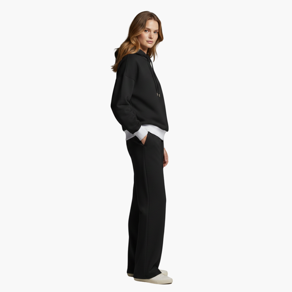 Women's Hoodie Tracksuit Set Wide Leg