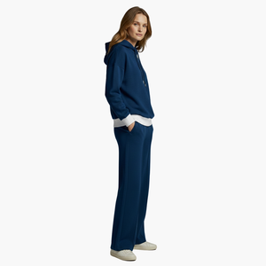 Women's Hoodie Tracksuit Set Wide Leg
