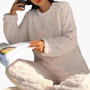 Women's Plush Fleece Pyjama Lounge Set