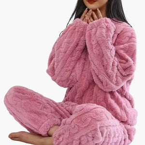 Women's Plush Fleece Pyjama Lounge Set