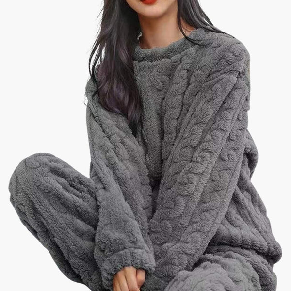 Women's Plush Fleece Pyjama Lounge Set