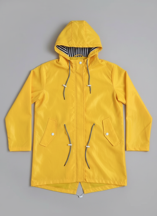 Abrigo de transición impermeable con capucha para mujer