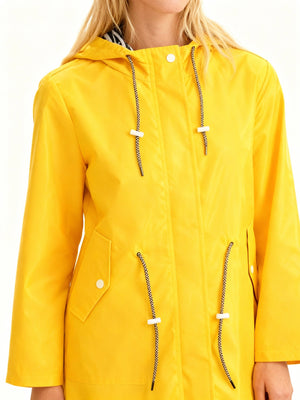 Abrigo de transición impermeable con capucha para mujer