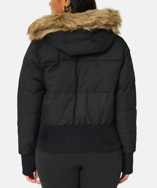 Women's Quilted Winter Jacket Removable Hood