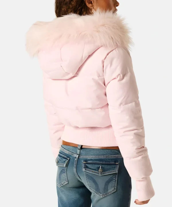 Women's Quilted Winter Jacket Removable Hood