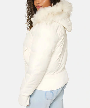 Women's Quilted Winter Jacket Removable Hood