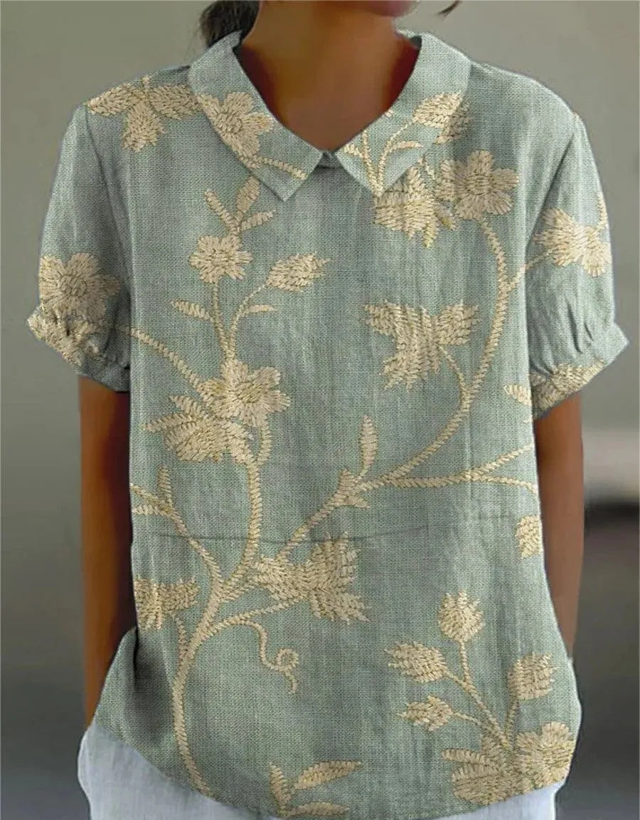 Blusa floral vintage chic | estilo casual