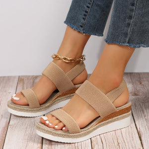Women's Platform Sandals with Cross-Strap