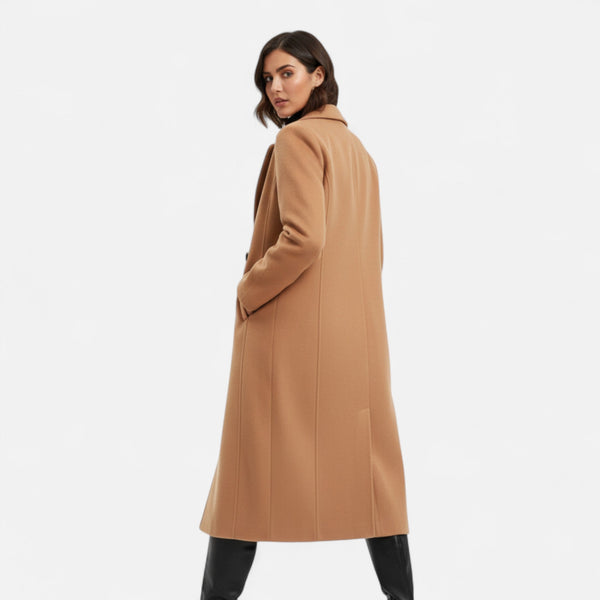 Elegant Double Breasted Long Trench Coat