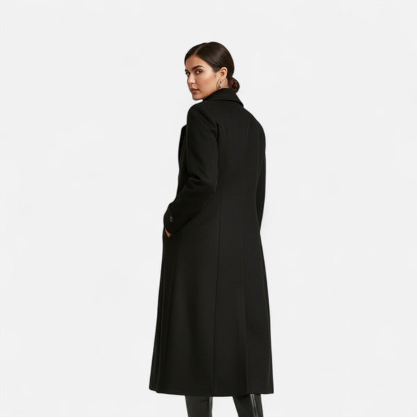 Elegant Double Breasted Long Trench Coat