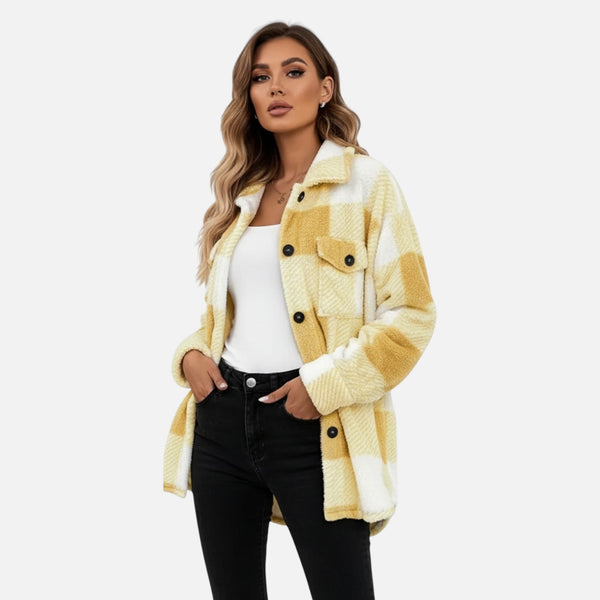 Women’s Plaid Oversized Shacket Button-Up