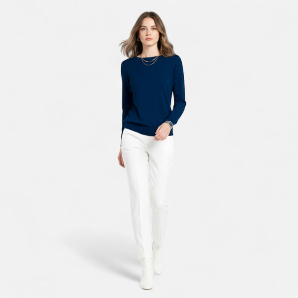 Classic Crew Neck  Long Sleeve Sweater Top