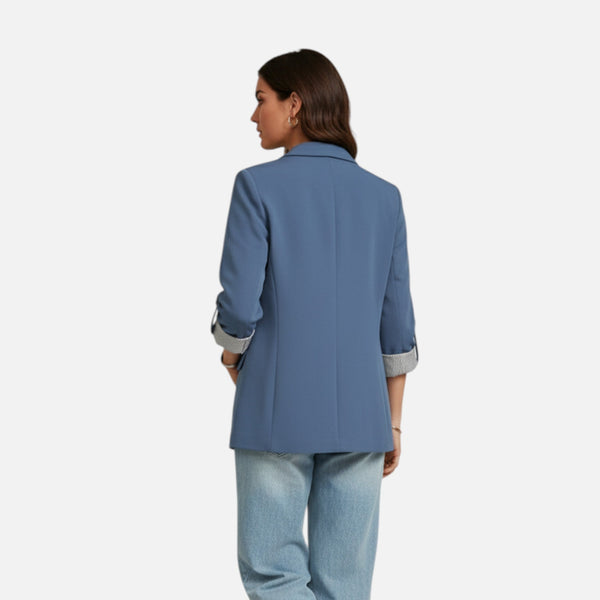 Relaxed Fit Casual Roll Sleeve Blazer
