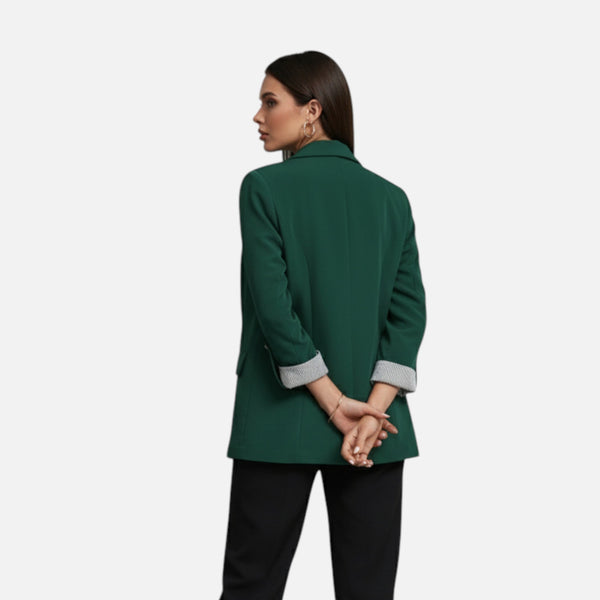 Relaxed Fit Casual Roll Sleeve Blazer
