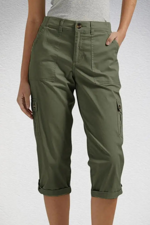 Pantalones Cortos Cargo para Mujer con Dobladillo Enrollado
