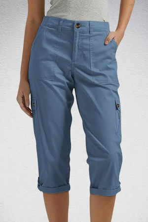 Pantalones Cortos Cargo para Mujer con Dobladillo Enrollado