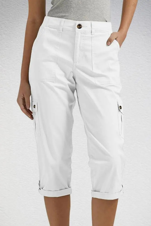 Pantalones Cortos Cargo para Mujer con Dobladillo Enrollado