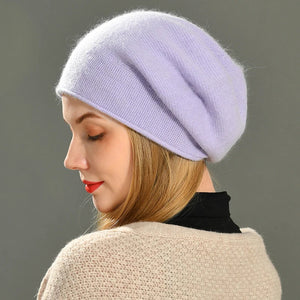 Gorro de punto suave para mujer