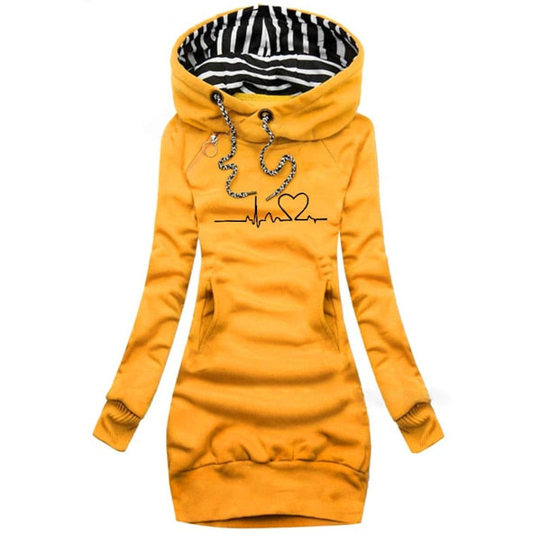 Women's Hooded Winter Jacket Dress