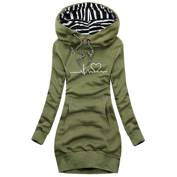 Women's Hooded Winter Jacket Dress