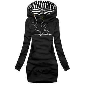 Women's Hooded Winter Jacket Dress