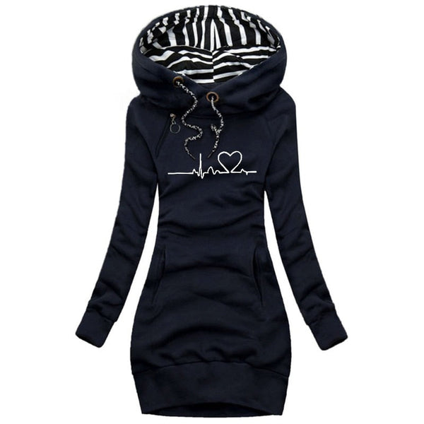 Women's Hooded Winter Jacket Dress