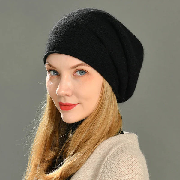Gorro de punto suave para mujer