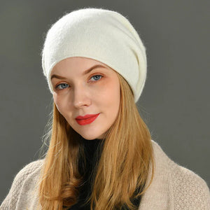 Gorro de punto suave para mujer