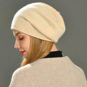 Gorro de punto suave para mujer