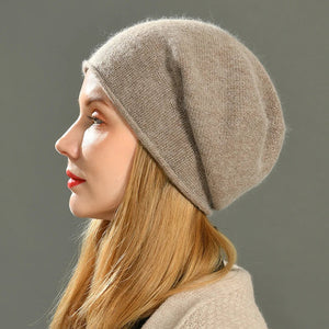 Gorro de punto suave para mujer
