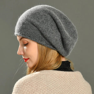 Gorro de punto suave para mujer