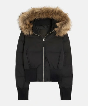 Women's Quilted Winter Jacket Removable Hood