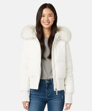 Women's Quilted Winter Jacket Removable Hood