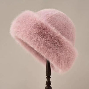 Plush Faux Fur Winter Hat for Women
