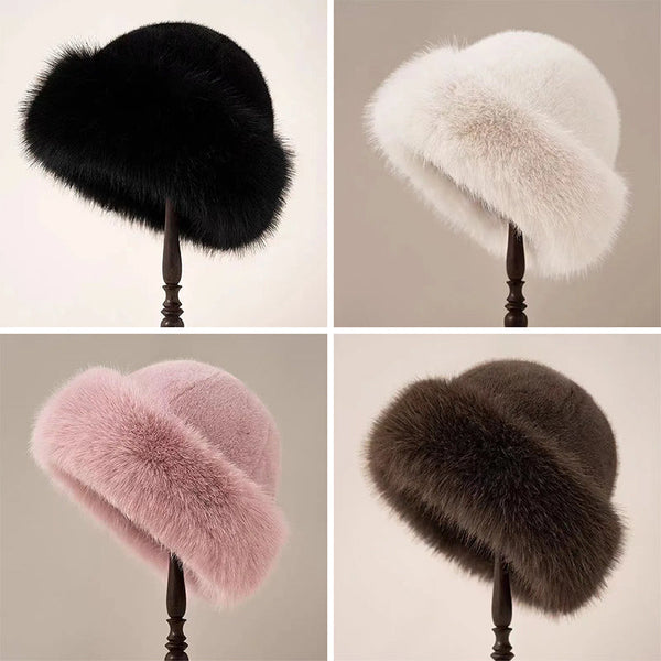 Plush Faux Fur Winter Hat for Women