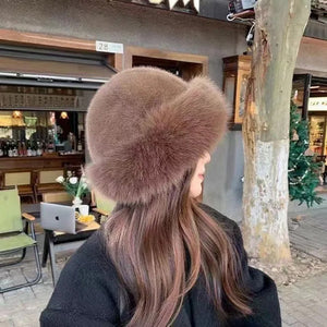 Plush Faux Fur Winter Hat for Women