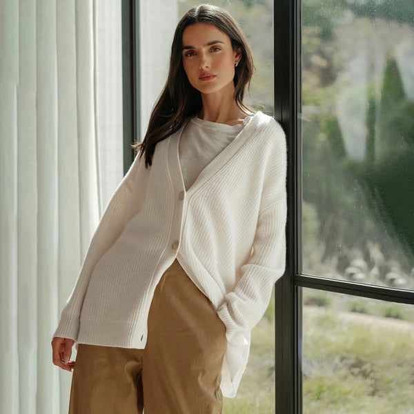 Women's Oversized Button Front Knit Cardigan