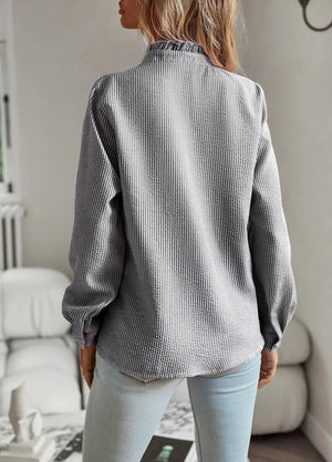 Flattering Long Sleeve Women Shirt With Cuffs